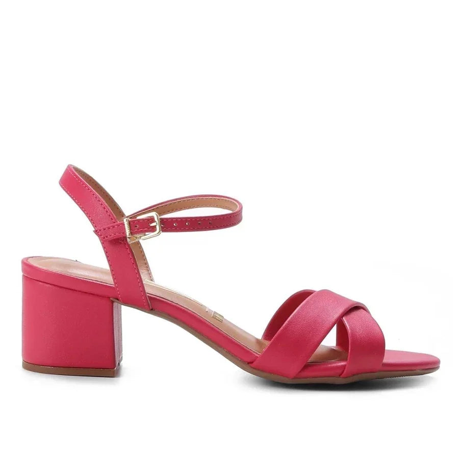 Sandalia Feminina Salto Grosso Palmilha Comfy