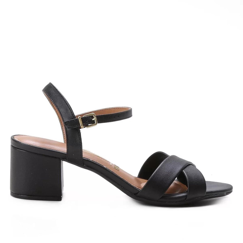 Sandalia Feminina Salto Grosso Palmilha Comfy